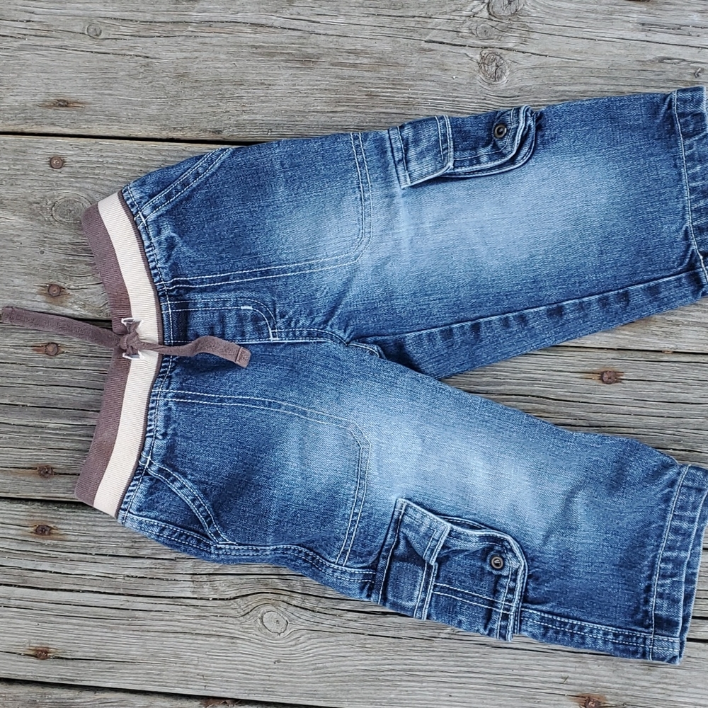 Toddlers Jeans, GYMBOREE, 18-24 Months, Blue, Brown, Tan